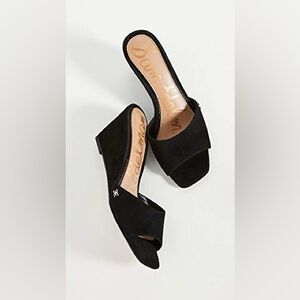 Sam Edelman Tesma slip-on wedge sandal - black suede - size 7.5